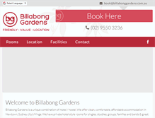 Tablet Screenshot of billabonggardens.com.au